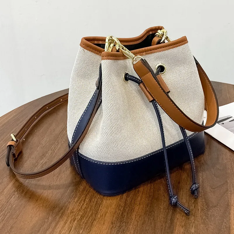 

2022 Fashion Designer Handbags High Quality Canvas Bucket Bag For Female Casual Bags Luxury Handbag 014