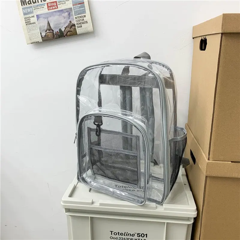 Heavy Duty Transparent Clear Backpack See Through Backpacks for School,Sports,Work,Stadium,Security Travel,College by