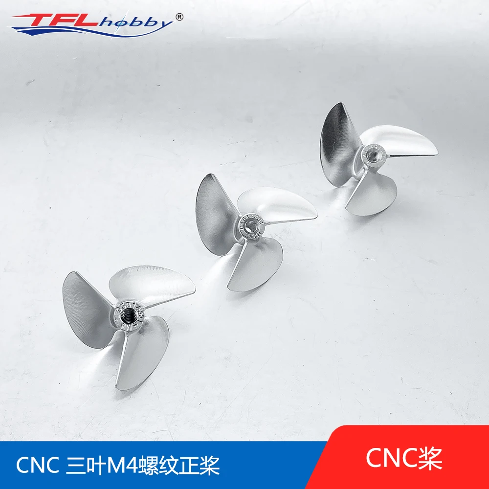 

TFL Genuine Parts! Three-Bladed Propeller O-Series CNC 1.4 Thread pitch M4 Hole Dia 38mm-42mm Aluminium Propeller for RC boat