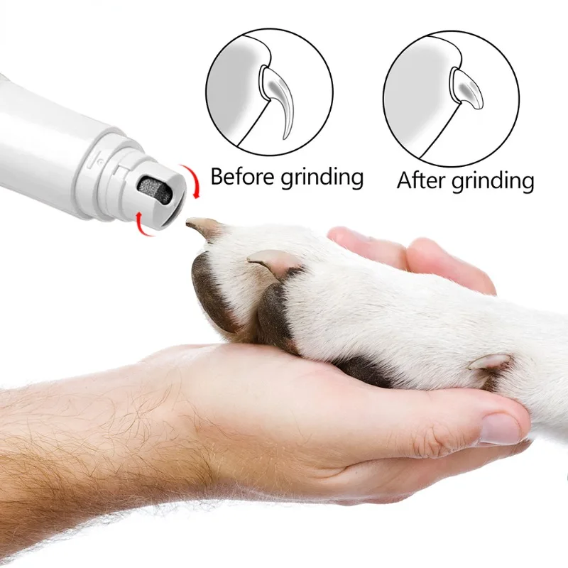 

Electric Pet Nail Grinder File Trimmer Pro Grooming Tool Dog Claw Clipper Quiet Cat Paws Nail Grooming Trimmer Nail Supplies