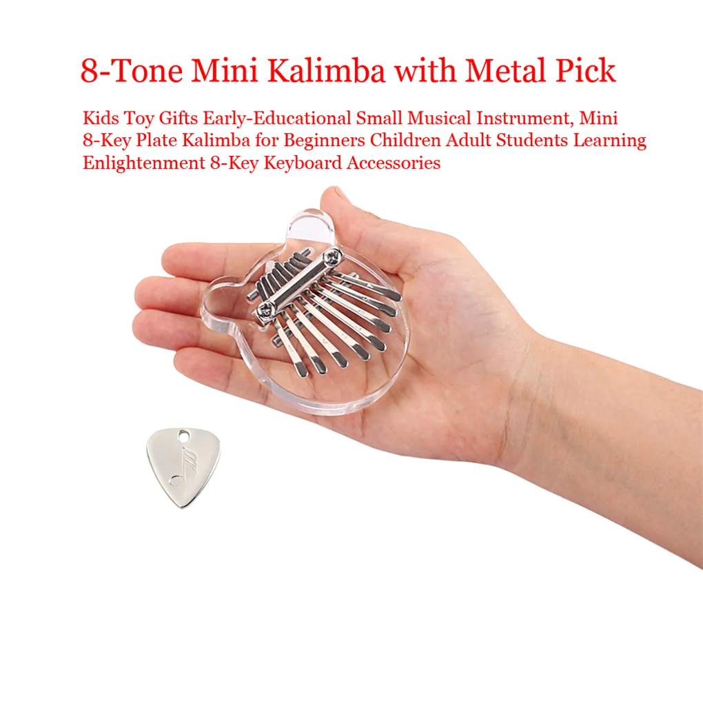 

8 клавиш Kalimba, музыкальный инструмент, акриловый большой палец, фотография