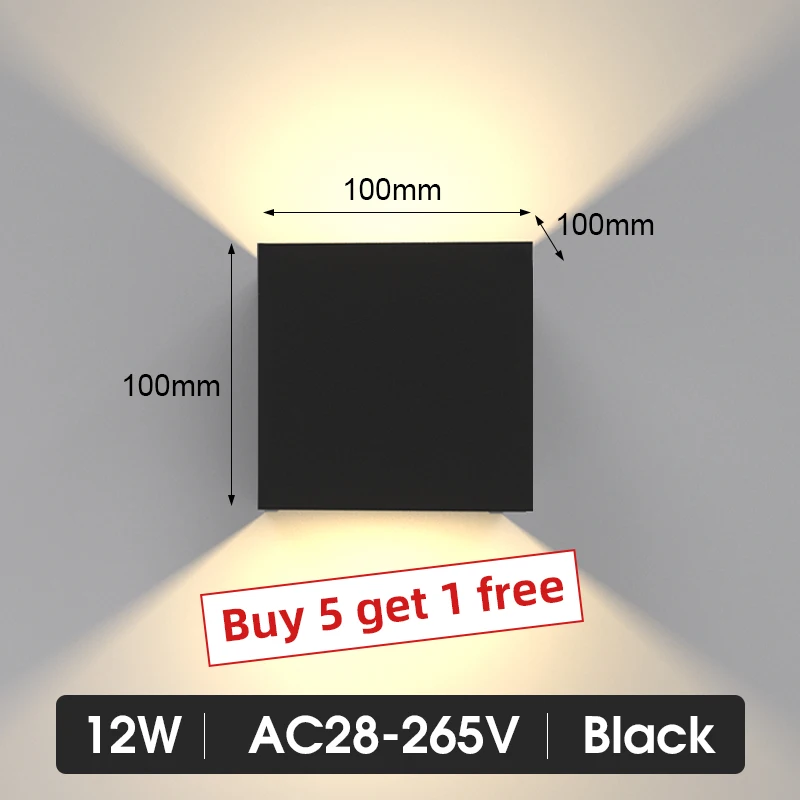 Светодиодная настенная уличная лампа, водонепроницаемый светильник для сада, комнатный настенный светильник для спальни, лестницы, настенный светильник, IP65