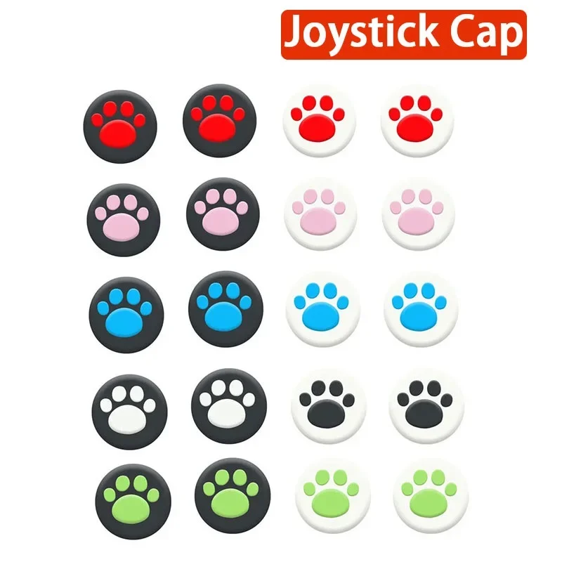 

200PCS For Nintendo Switch Lite JoyCon Controller Gamepad Thumbstick Case Lovely Cat Paw Thumb Stick Grip Cap Joystick Cover