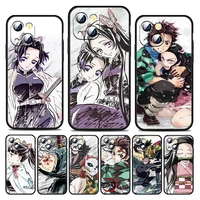 anime demon slayer cool for apple iphone 13 12 11 pro max mini xs max x xr 6 7 8 plus 5s se2020 soft tpu black phone case cover
