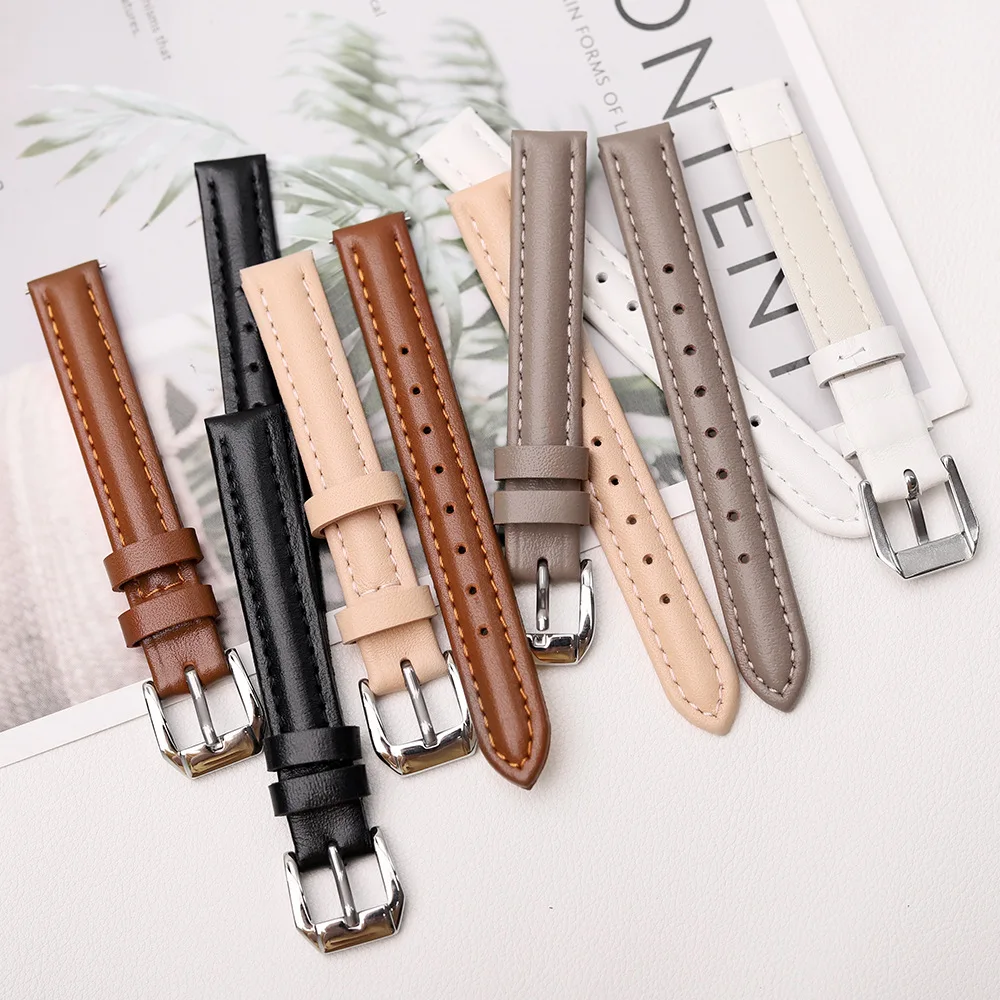 Подходит для Longines/Master Craftsman/Omega/Rossini/Mido/Tissot/Disney кожаный ремешок 12 мм