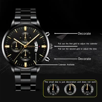 reloj hombre mode mannen roestvrij stalen horloge luxe kalender quartz horloge bedrijf horloges voor man klok montre homme
