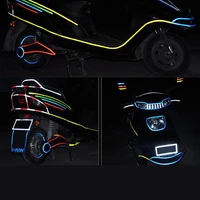 red reflective stickers strips useful vinyl 5m glow strip neon tape parts practical accessories body diy durable