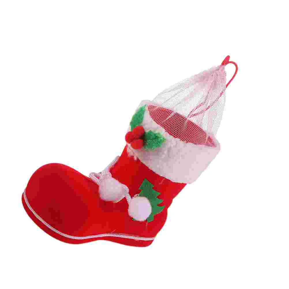 

2 PCS Candy Sockings Christmas Tree Hanging Ornament Birthday Bags Presents Stocking Boots
