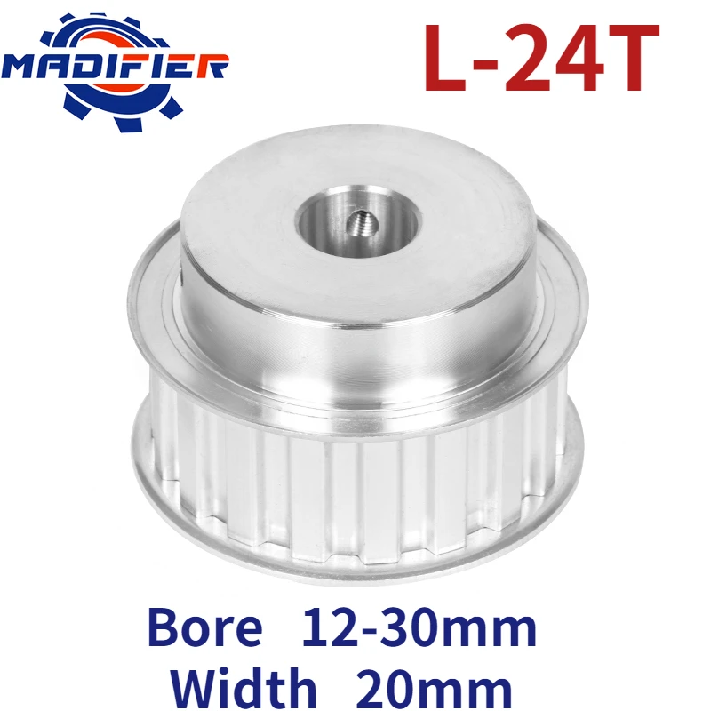 

BF Type 24 Teeth L Timing Pulley Hole 12/14/15/16/17/18/19/20/22/24/25/28/30mm For Width 20mm