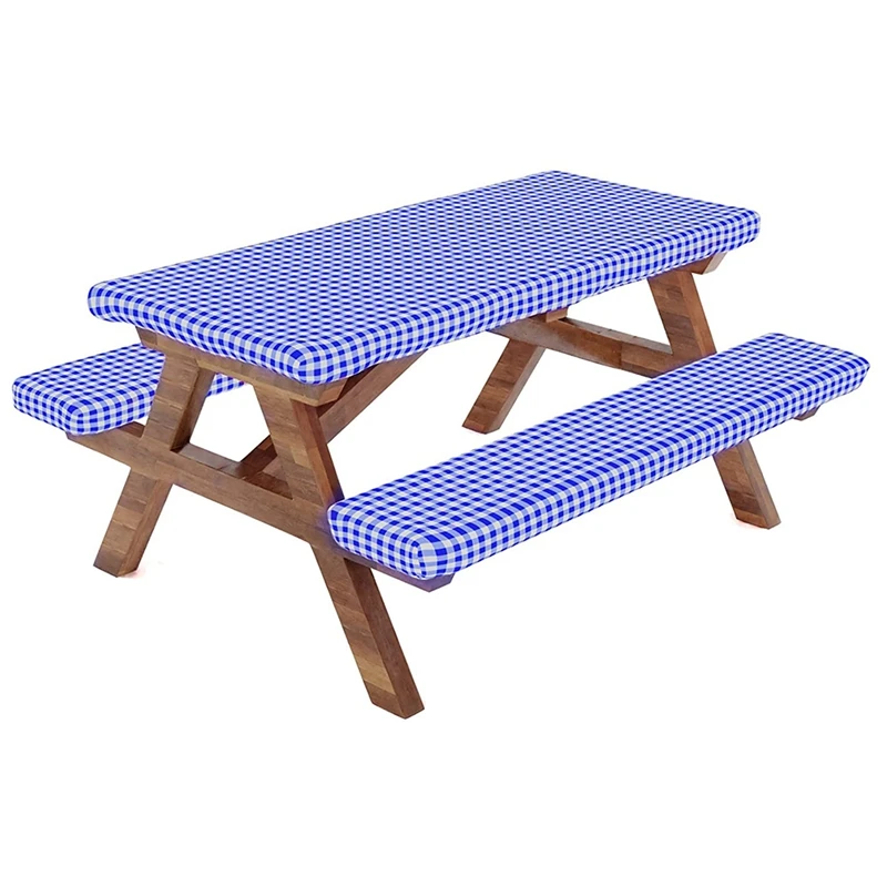 

Fitted Picnic Table Tablecloth Cover With Picnic Bench Covers, Fitted Tablecloth And Seat Covers,RV & Camper Accessories