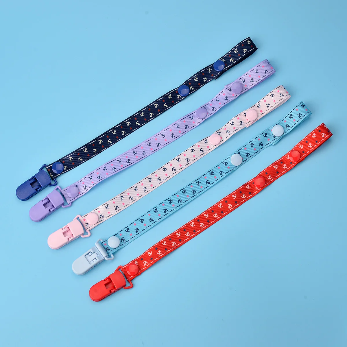 

Baby Pacifier Clip Nipple Cartoon Print Babies Soother Chain Stroller Accessories Children Teethers Toys Anti-lost Webbing Rope