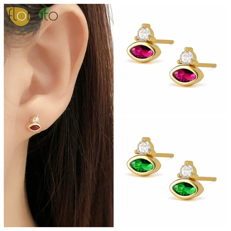 

925 Sterling Silver Needle Fashionable and Atmospheric Geometric Zircon Stud Earrings for Women Party Wedding Luxurious Jewelry