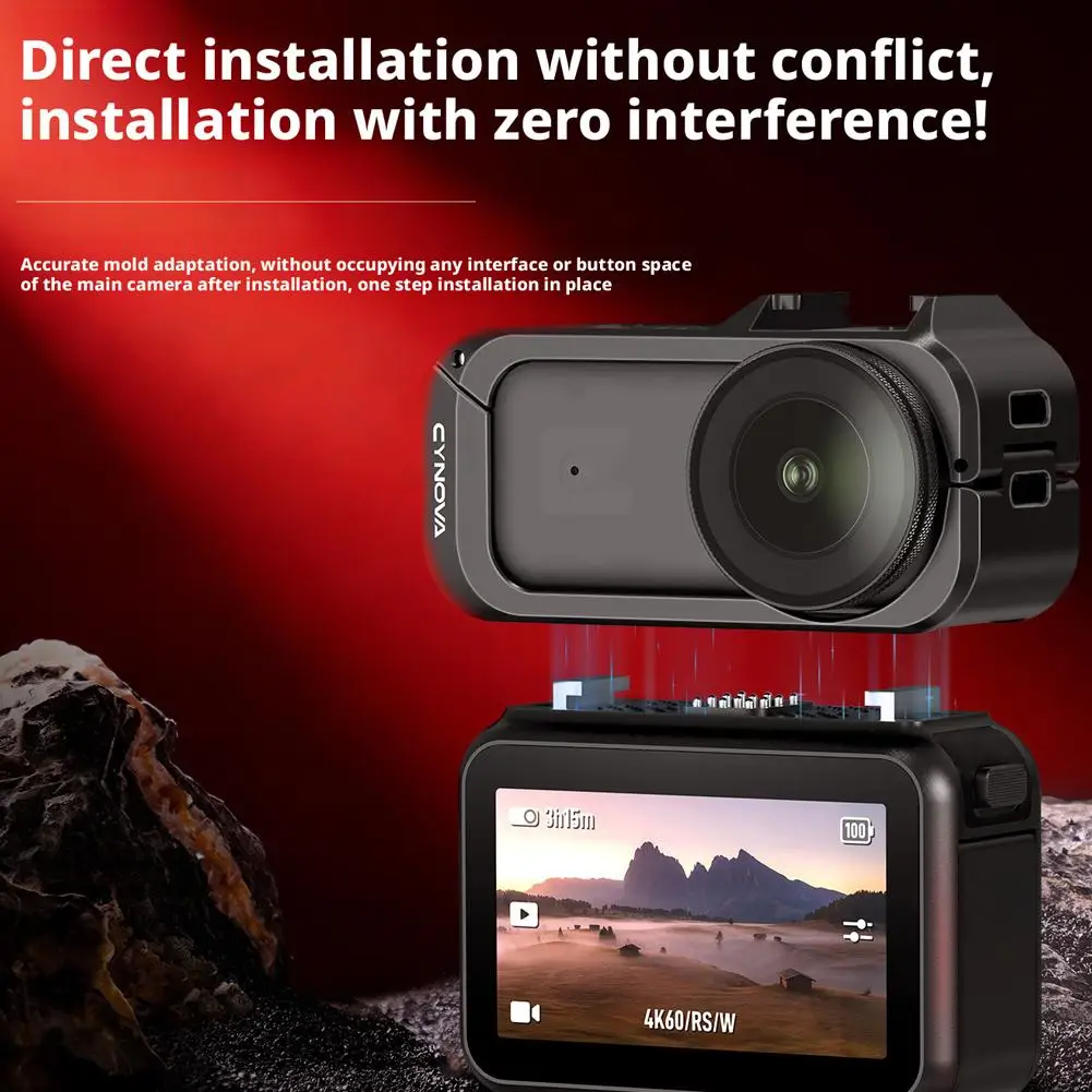Защитный корпус из алюминиевого сплава для экшн-камеры DJI Osmo Nano: легкий, полый дизайн, быстросъемный, противоударный, тип Rabbit Cage S2M3 (art.: 3920d8eede0ff) - 3920d8eede0ff