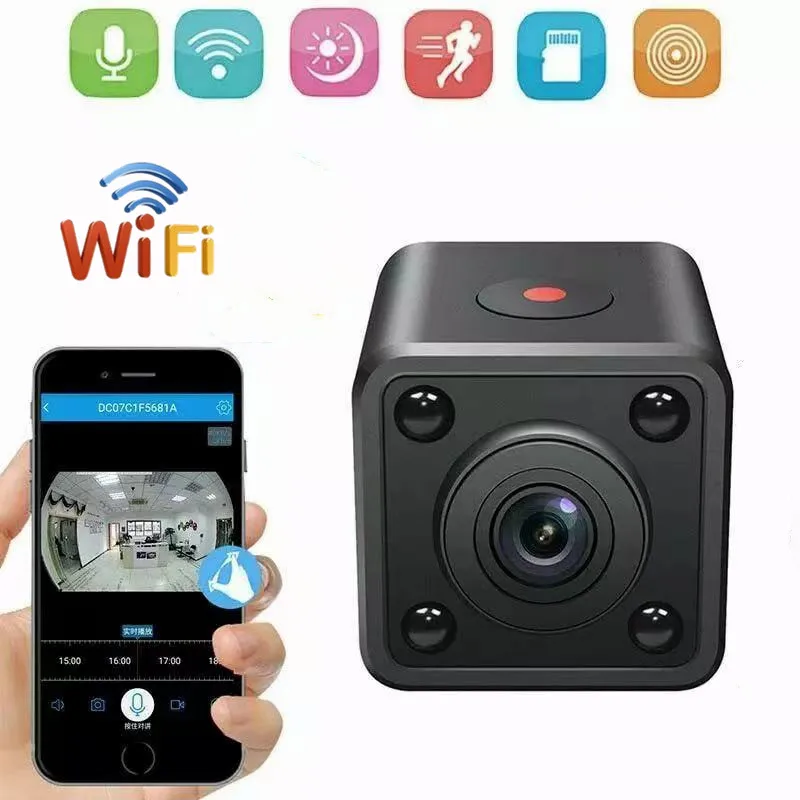 

1080P HD Mini Ip Camera Wifi Ip Camera AI Human Detection Night View Activity Alerts Cameras For Home/Cats/Pets Sensor Camcorder