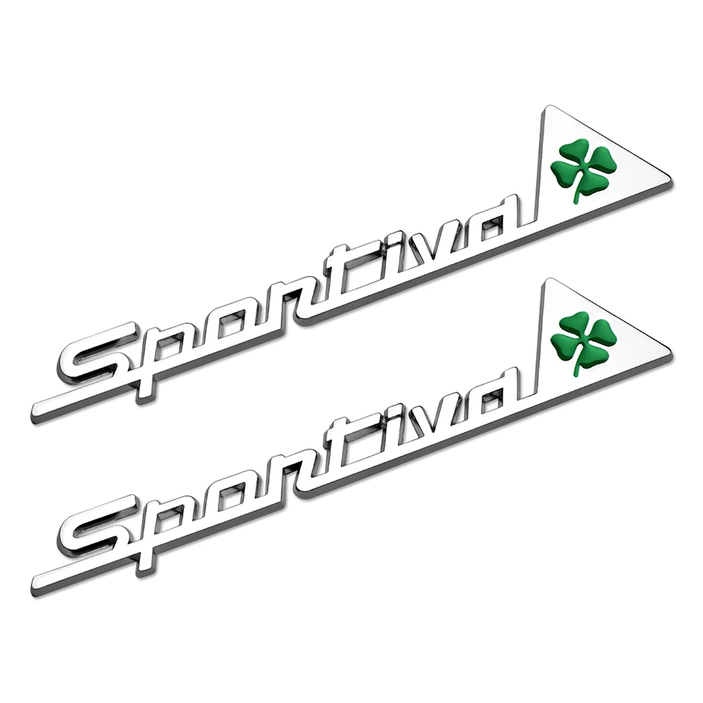 

2 шт. 3D кузов автомобиля, крыло багажника, металлический клейкий значок, эмблема, аксессуары для Alfa Romeo Giulietta Giulia Mito Stelvio Brera Tonale