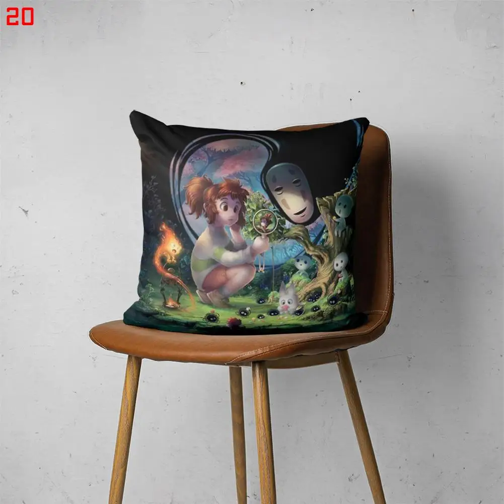 

TOTORO 00020 настраиваемая Подушка для спальни, кровати, дивана, гостиницы, автомобильная поясничная подушка, модный декоративный чехол
