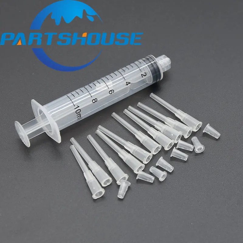 

1set 10 adapters + 1 syringe plastic Ink Cartridge Refill Suction Tip Adapter for ink cartridges
