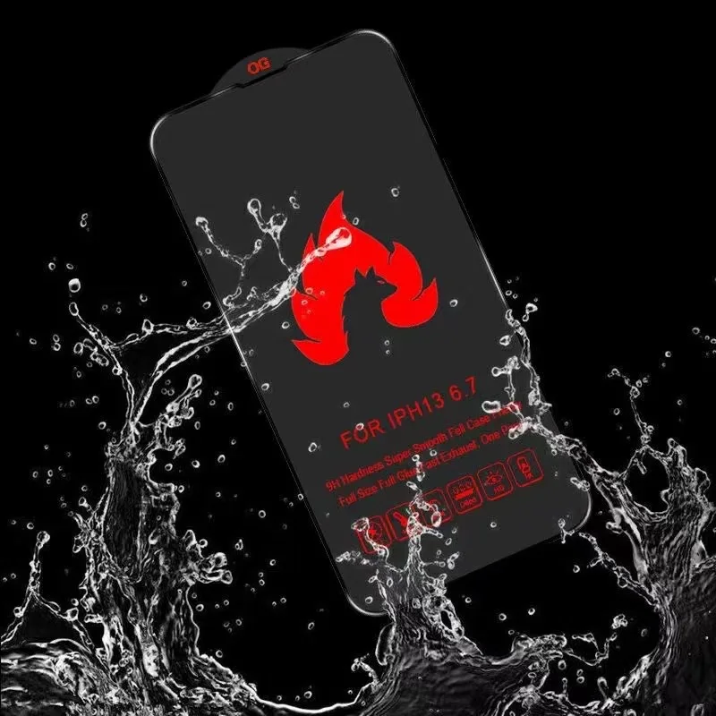 10/20pcs Fire Anti-Static Tempered Glass Full Glue Screen Protector Film For iPhone 14 Pro Max 13 12 11 XS XR X 8 7 6 Plus SE