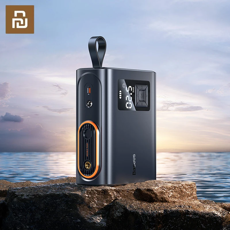 

Xiaomi Baseus Tire Inflator Portable Car Air Compressor 250W Dual Cylinder Electric Tire Pump For Car Motorcycle Tyre Inflation