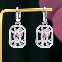 jimbora shiny cz cute pendant earrings for women wedding bridal jewelry trendy noble high quality 2022 ins hot new original