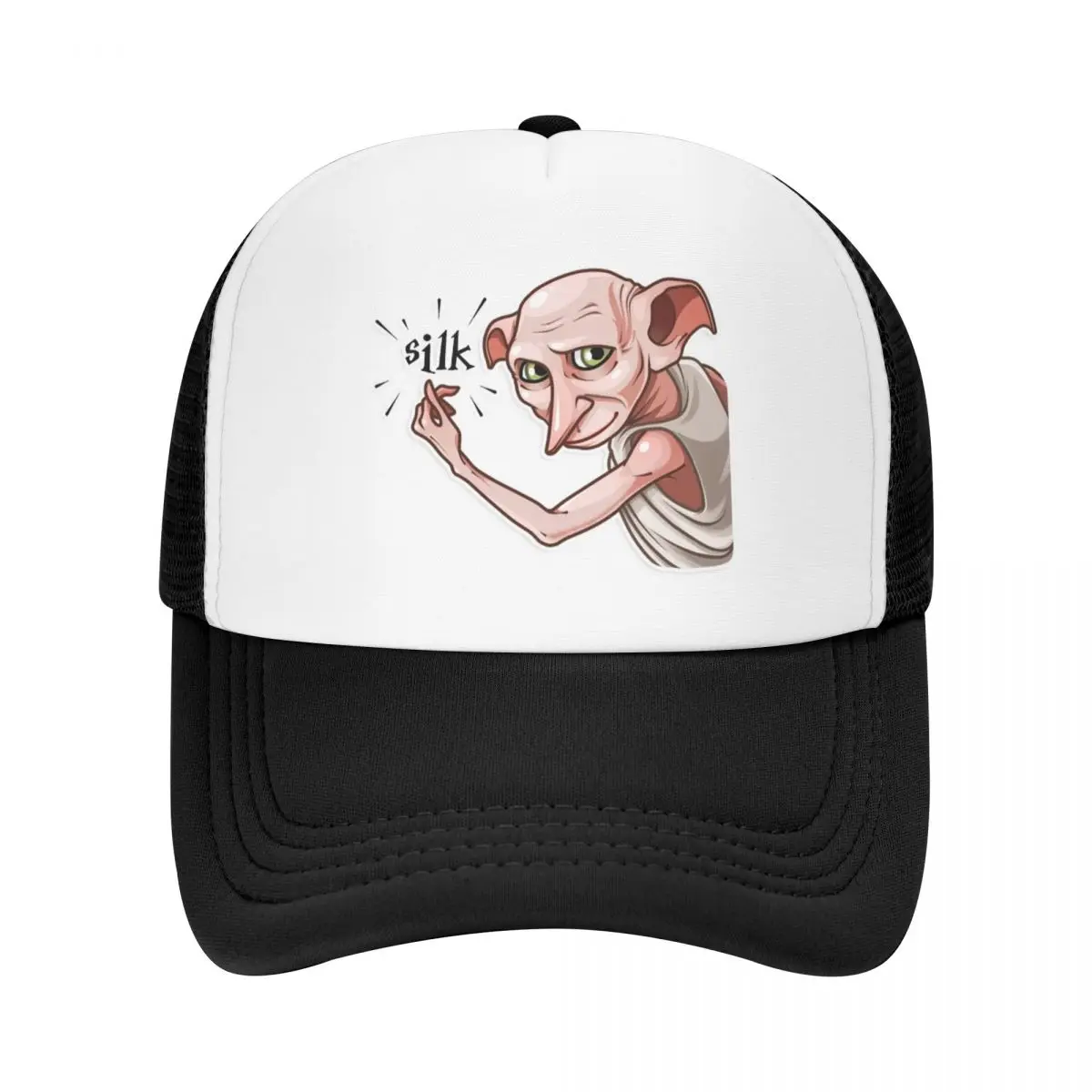 

Classic Unisex Cute Dobby Meme Trucker Hat Adult Halloween Magic Movie Adjustable Baseball Cap Men Women Sports Snapback Caps