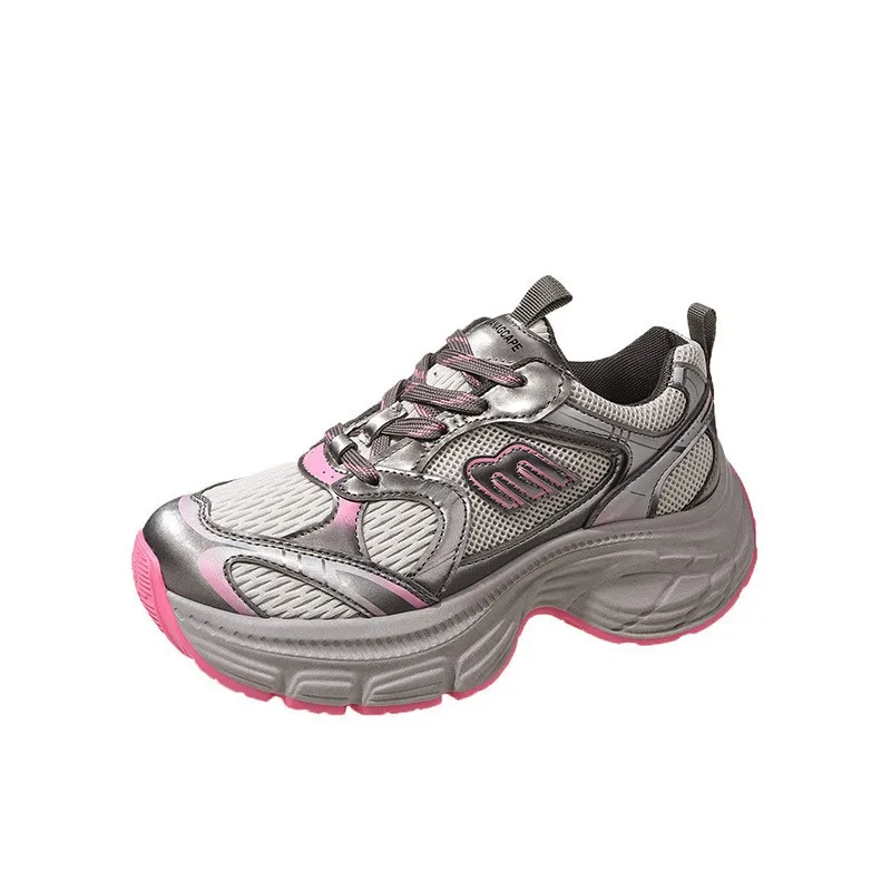 Новинка Весна 2024 Папины туфли женские универсальные дышащие кроссовки на