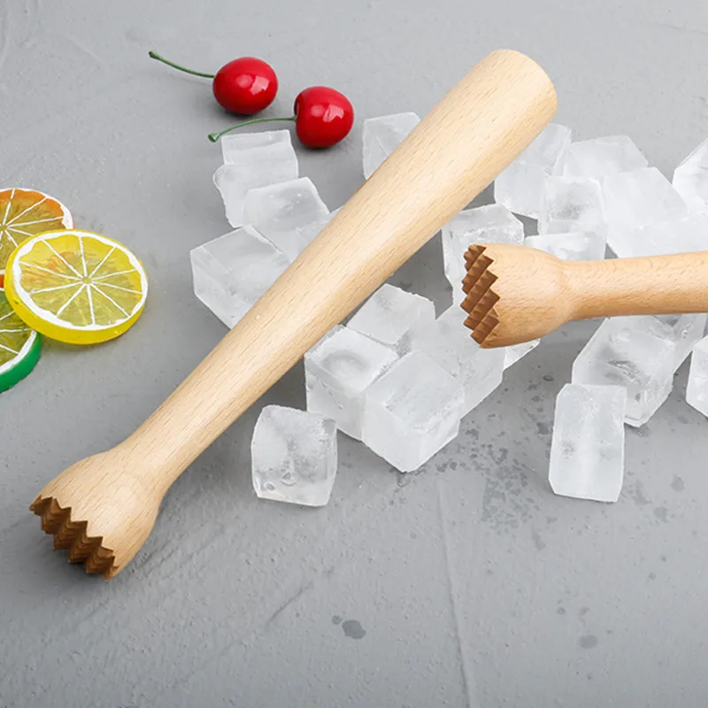 Буковая палочка для смешивания вина Коктейльная шейкер с дробильным молотком