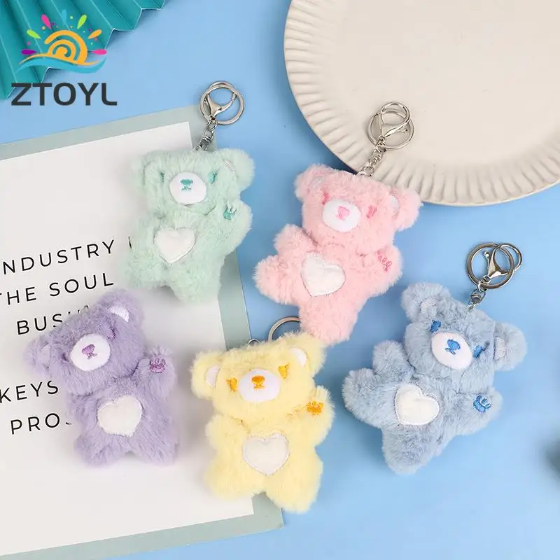 

Брелок для ключей с милым мультяшным сердечком медведем милый мягкий медведь кукла подвеска сумка Аксессуары для девочек подарок для детей