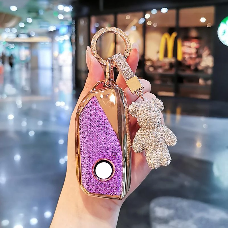 

New Soft TPU Car Key Case Cover for BMW 7 Series I7 X7 Energy Ix XM Smart 2023 Remote Key Protect Shell Keychain Accessories