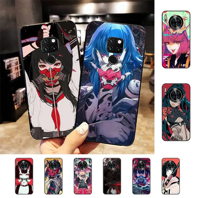 

Anime girl samurai Phone Case for Huawei Mate 20 10 9 40 30 lite pro X Nova 2 3i 7se