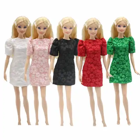Одежда для куклы 1/6 BJD, маленькое платье с пышными рукавами для Барби, аксессуары для одежды Барби, платье принцессы, Детские и детские игрушк...