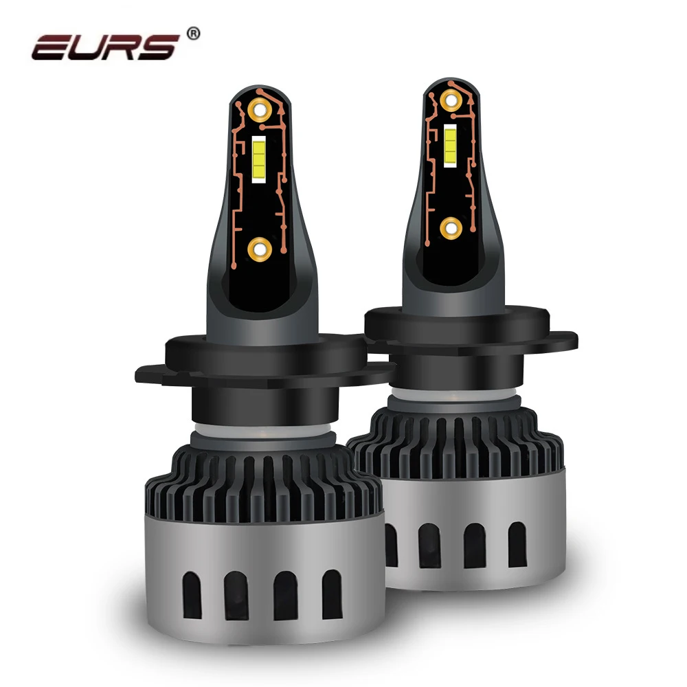 

EURS Car Headlights 2PCS H4 H7 H8 H1 LED Bulbs 12V 6000K COB F2 H9 H11 9005 9006 9012 Headlamps Lamps Fog Lights Car Accessories