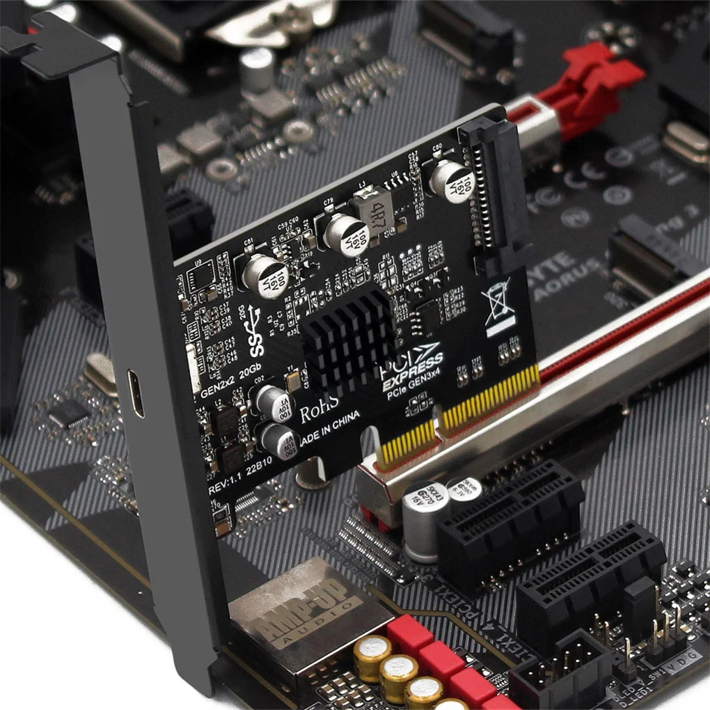 

Плата расширения PCIE на Type-C, инструмент для адаптации Gen2 20 Гбит/с, платы адаптера контроллера, без привода, необходимые настольные фитинги