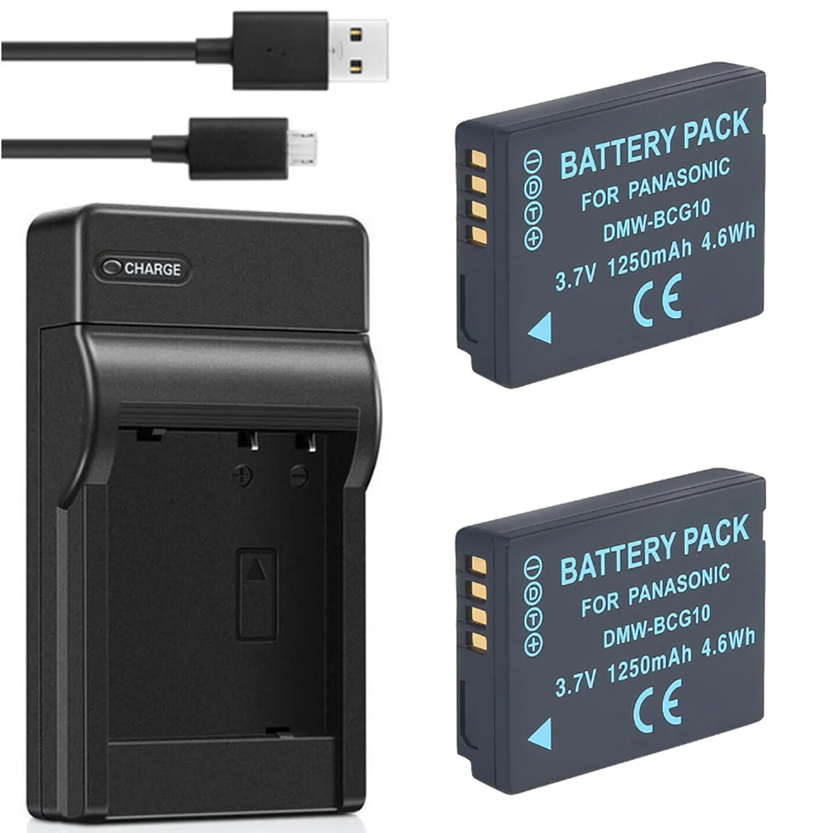 

Battery Pack + Charger for Panasonic Lumix DMC-ZS1, ZS3, ZS5, ZS6, ZS7, ZS8, ZS9, ZS10, ZS15, ZS19, ZS20, ZS25 Digital Camera