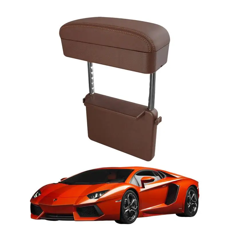 

Автомобильный подлокотник из искусственной кожи, автомобильный подлокотник, регулируемый автомобильный центральный подлокотник консоли, органайзер для хранения консоли, автомобильные аксессуары, интерьер