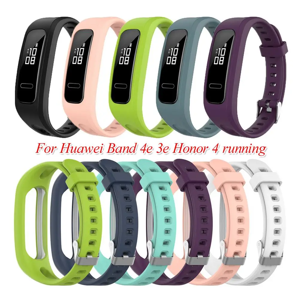 

High Quality Silicone Wrist Strap Replacement Watch Band for Huawei Band 4e 3e Honor Band 4 Running Wearable Smart Accessories