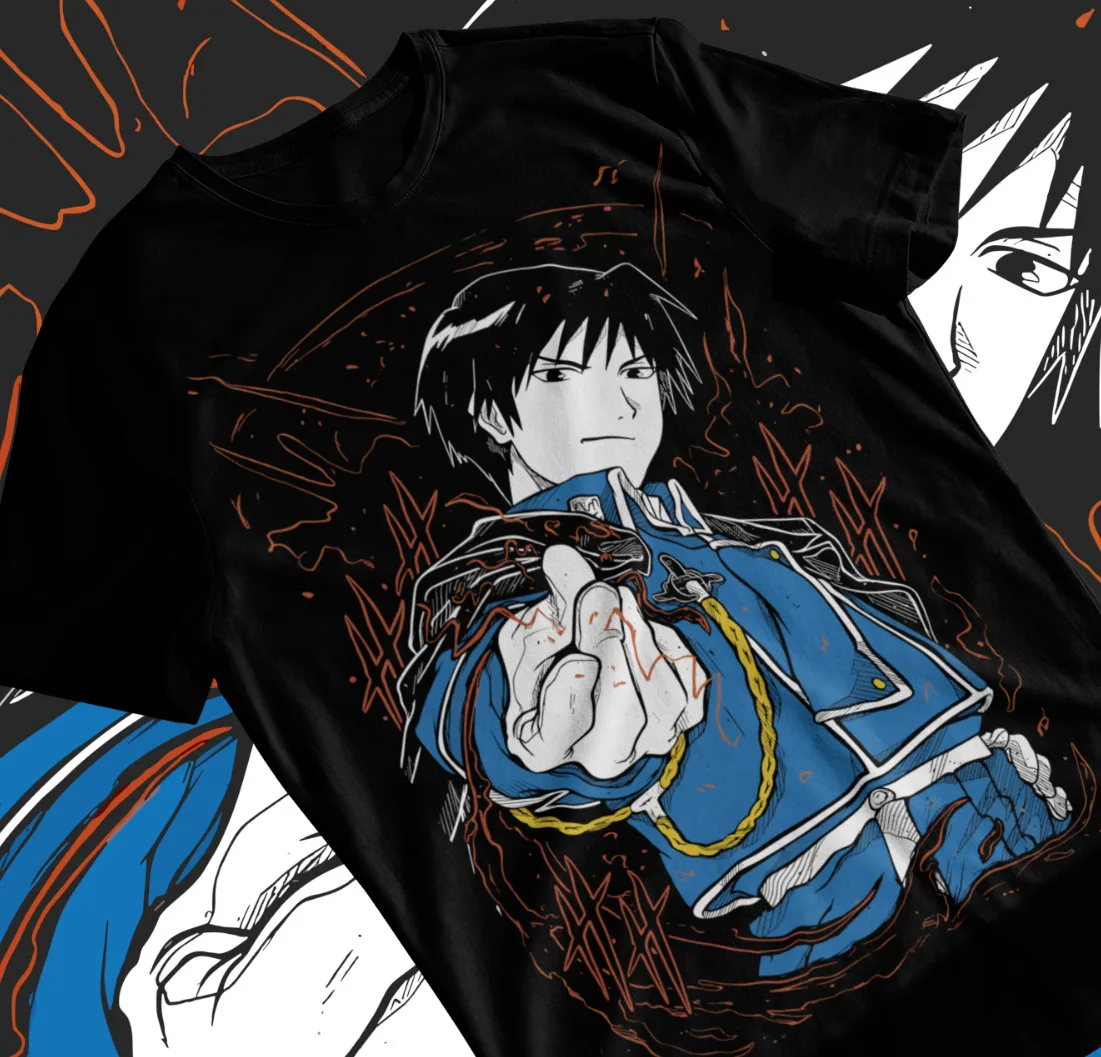 Футболка Roy Mustang Fullmetal Alchemist Lust FMA рубашка в стиле аниме для девочек мягкая футболка