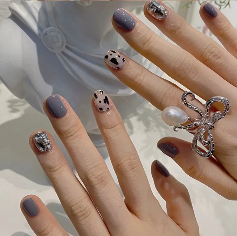 

Съемные накладные ногти с леопардовым принтом, 24 шт./компл.