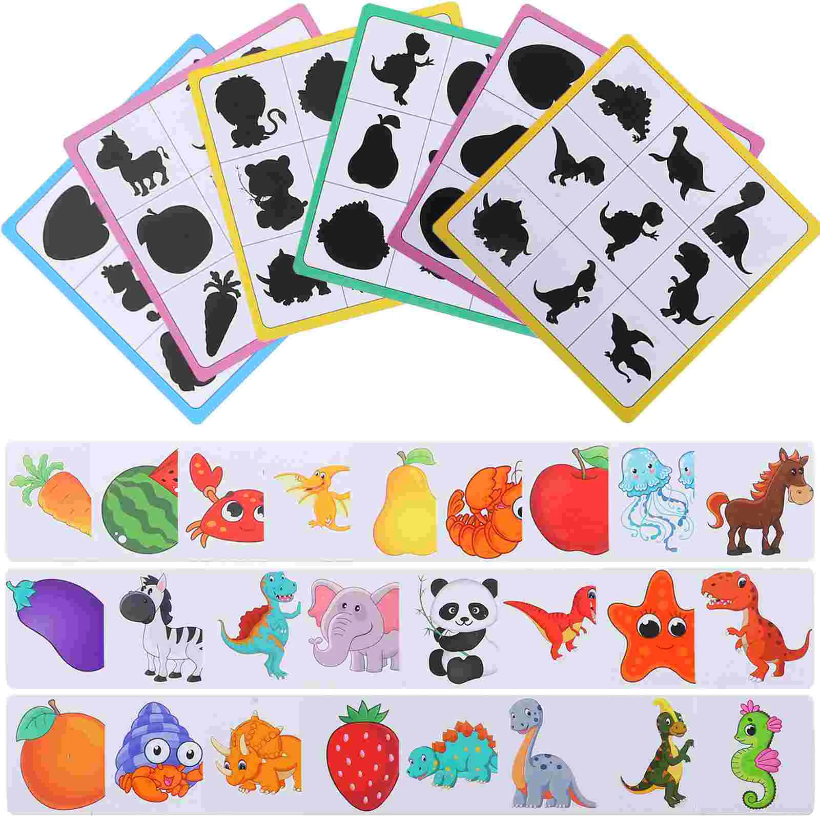 

Wooden Block Kid Toys Cartoon Shadow Matching Blocks Shape Toddlers Children Educational