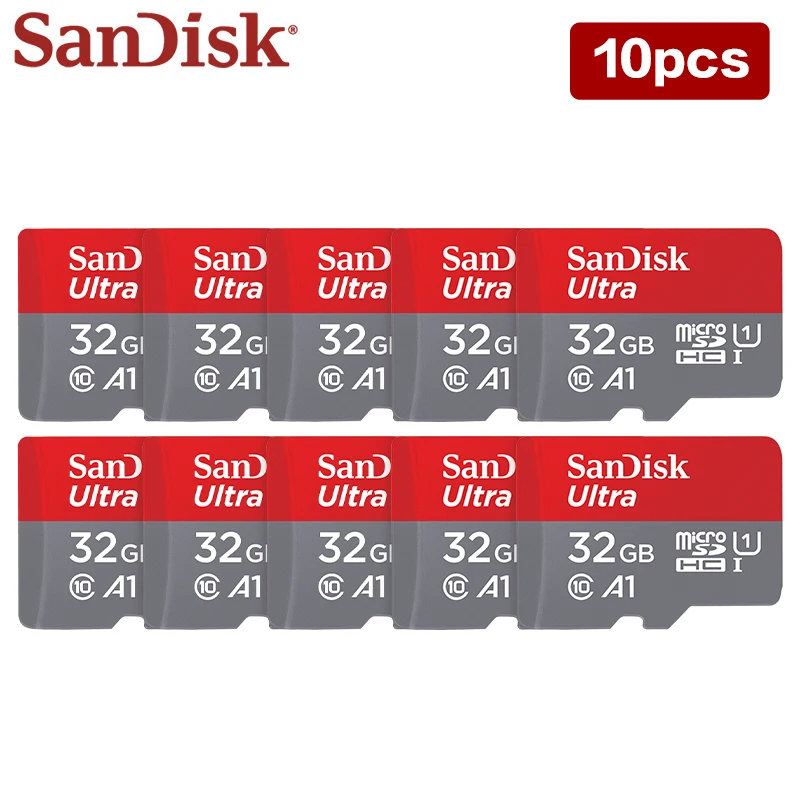 

5/10/10PCS a lot Original SanDisk Micro SD Card 128GB 64GB 32GB A1 Class10 TF Card MicrosdHC/XC Flash Memory Card for Phone PC