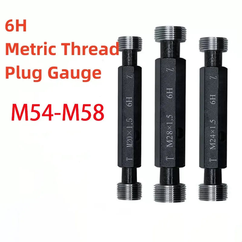 M54-M58 Steel Mer-cury Gage Metric Fine Thread Plug Gauge High Quality wholesale 6H M54M55M56M57M58