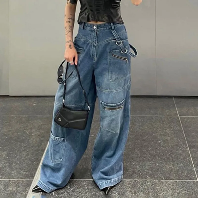 

Jeans Y2k Pant Traf Leggings Korean Fashion Ropa Mujer Pantalones De Mujer Y2k Streetwear Grunge Clothes Pantalon Pour Femme