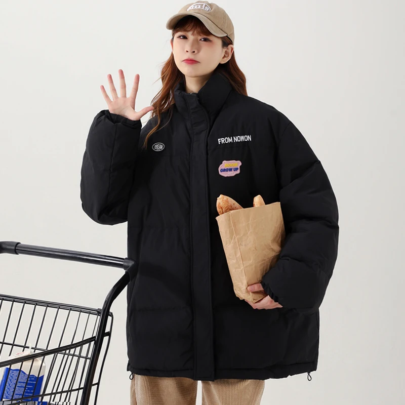 2022 jacket thickened coat women's color matching coat new down thickened coat winter coat women's thickened warm parka women