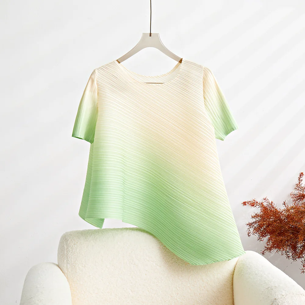 Женский Брючный комплект женская летняя новая футболка с градиентом и