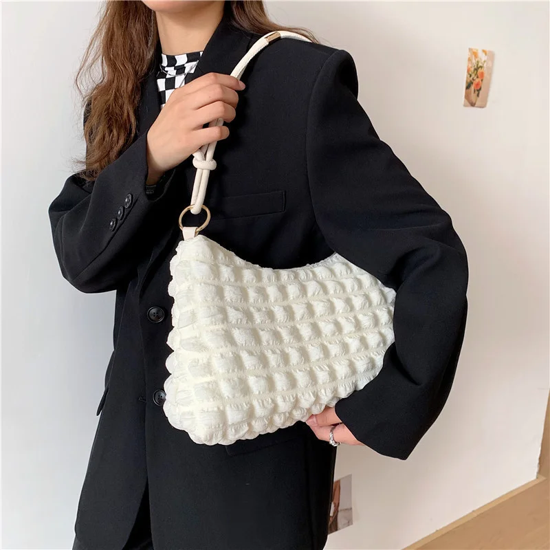 

New Fashion Lightweight Large Tote Bag Armpit Bag Soft Cloud Cotton Candy Women's Designer Handbag Gentle Shoulder Bag