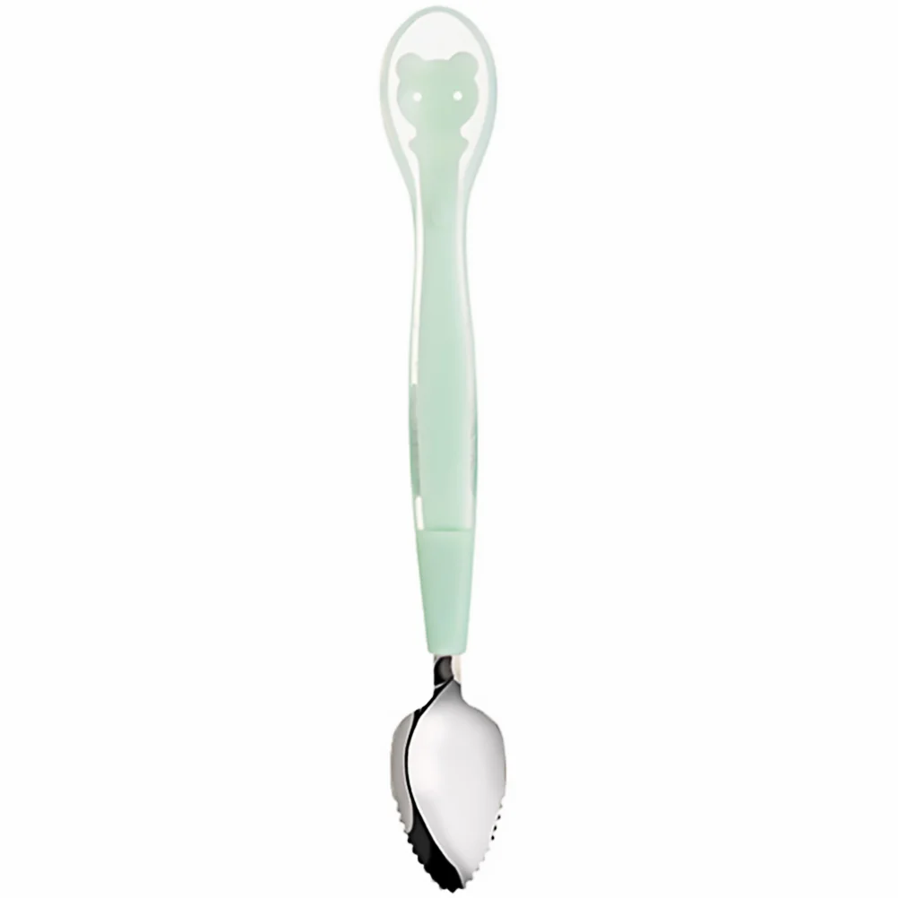 

Food Supplement Spoon Infant Utensils Tableware Babies Feeding Kids Scraping Baby Fruit Mud Portable Training Accessories