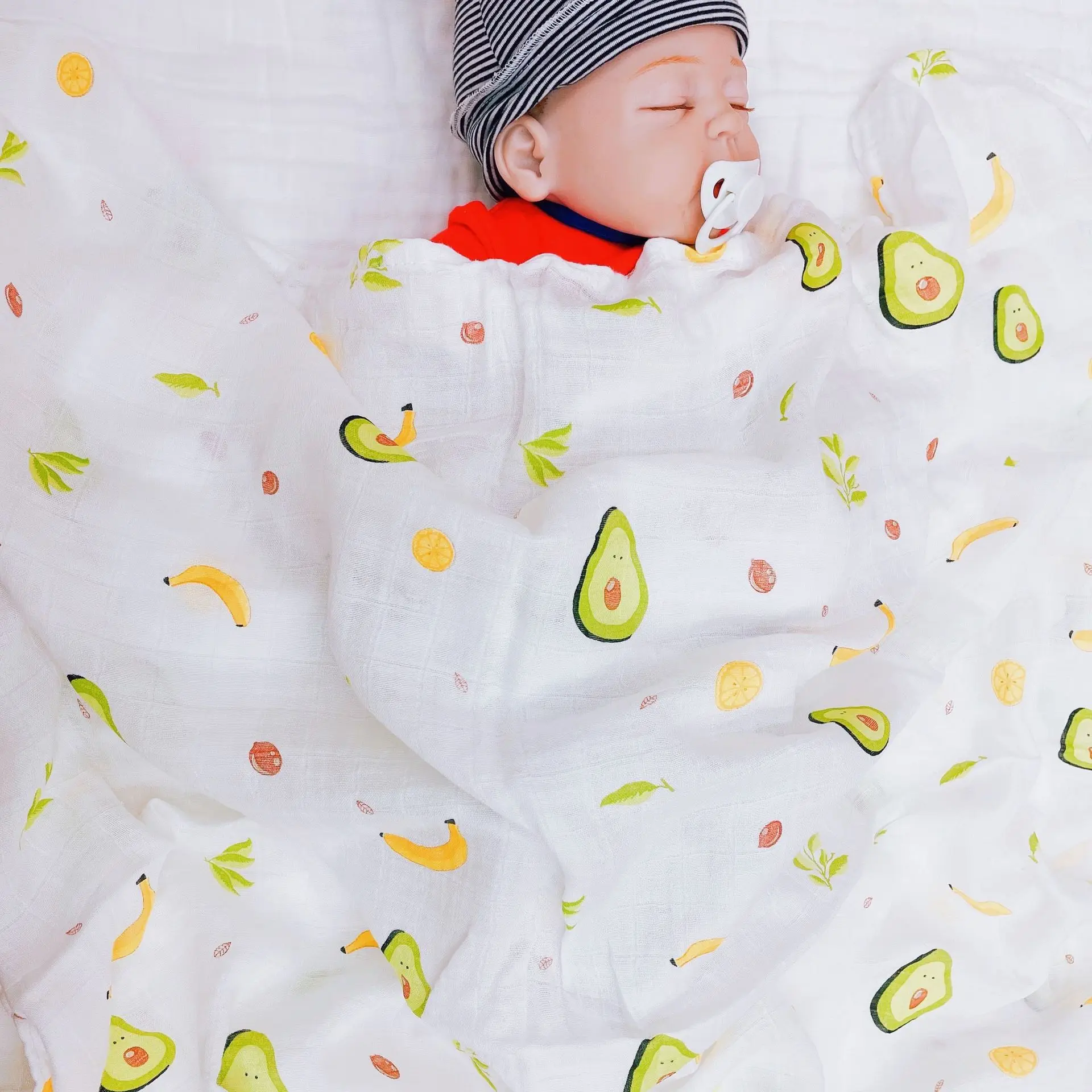 Муслиновое детское банное полотенце с двойной марлей одеяло из бамбукового