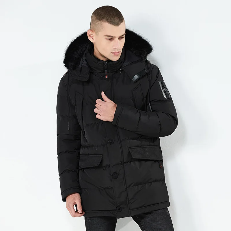 New winter men's Jackets warm Fashion jacket high quality coat with fur collar brand male clothing Windbreaker Hot Sale