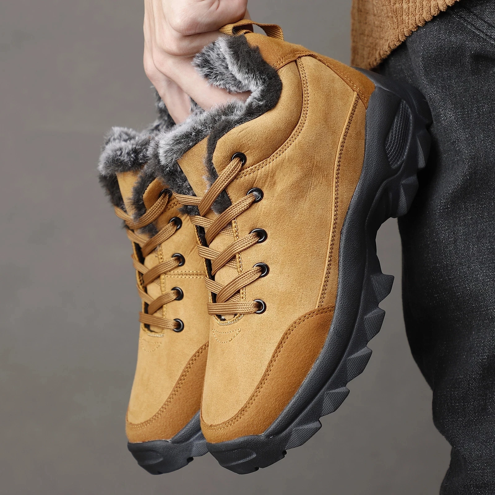 Men Snow Boots Outdoor Shoes For Male Thick Sole Sneakers for Men Winter Shoes Botines Tenis Keep Warm Fluff Mens Ankle Boots 4 Men Snow Boots Outdoor Shoes For Male Thick Sole Sneakers for Men Winter Shoes Botines Tenis Keep Warm Fluff Mens Ankle Boots 4