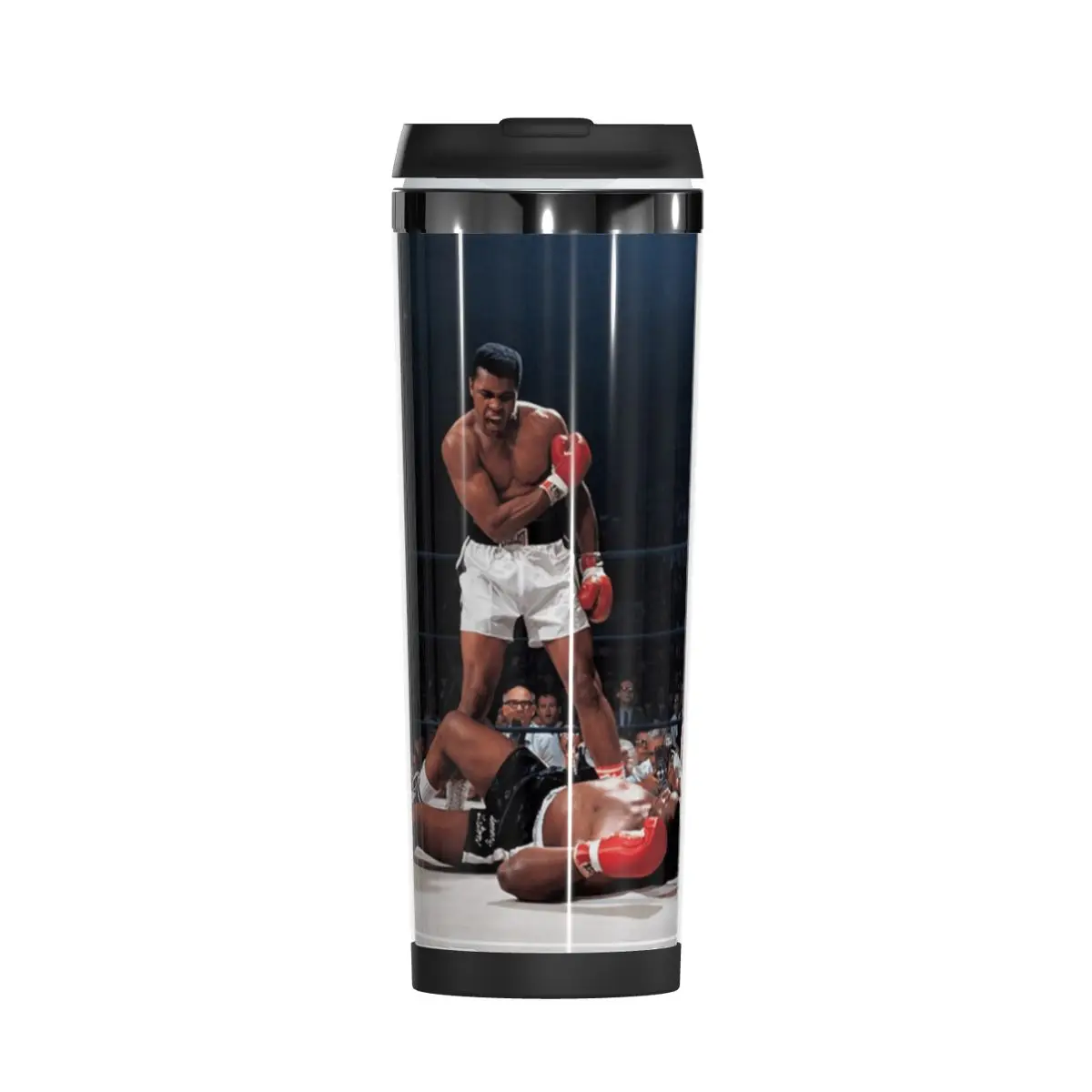 Muhammed And Ali Knock Out Double Insulated Water Cup Vintage Thermos bottle Mug Humor Graphic Heat Insulation milk cups